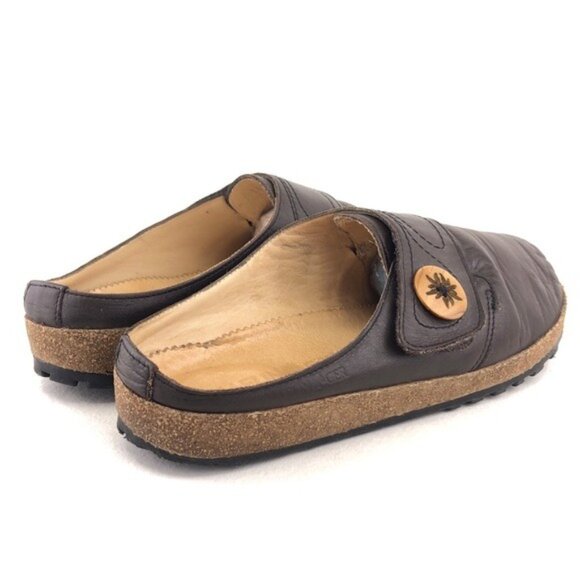 Haflinger Charlotte Bavarian Brown Leather Clogs EUR 42 main image 5